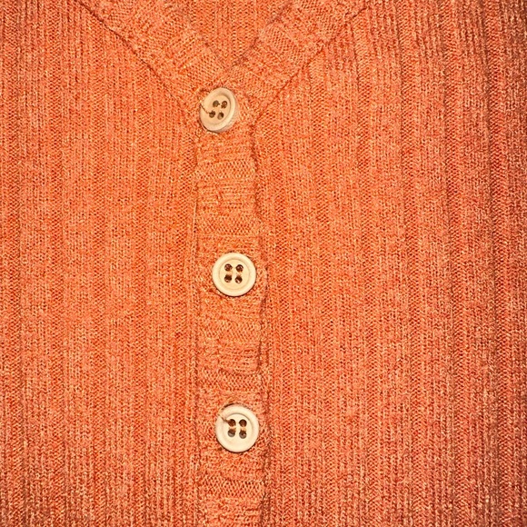 Chelsea & Violet orange ribbed button shirt - Picture 3 of 4